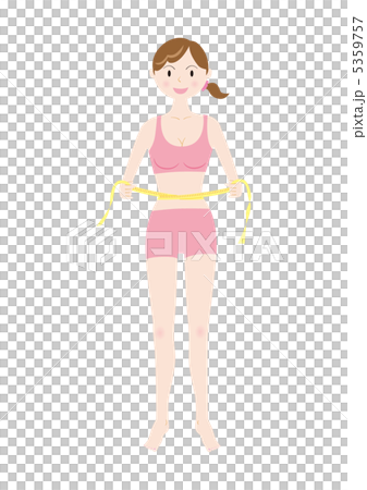 Female diet measuring waist health 5359757