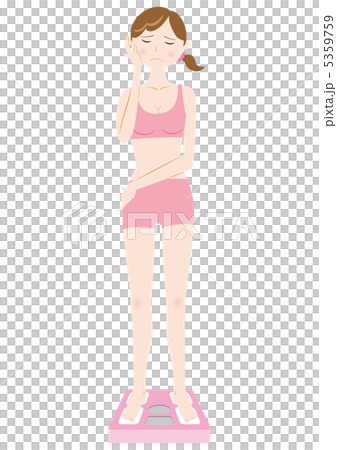Female diet troubled weight scale 5359759