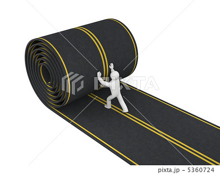 3d person paves road 3d person paves road 5360724