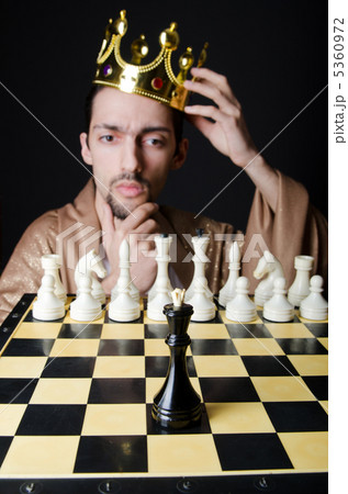 Chess player playing his game Chess player playing his game 5360972
