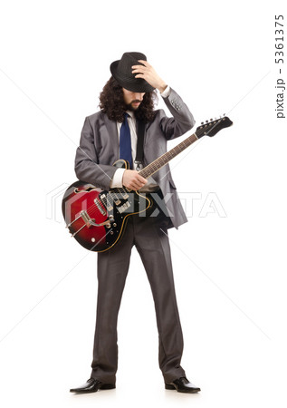 Young guitar player isolated on white Young guitar player isolated on white 5361375