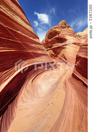 ザ ウェーブ アメリカの秘境の写真素材