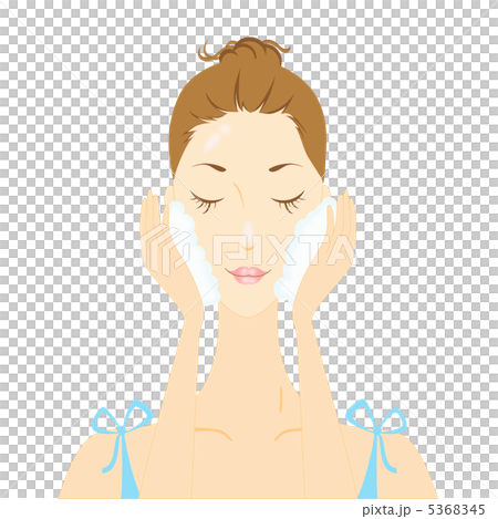 皮膚護理·女性-2■面部清潔·泡沫·美容·淡藍色 5368345