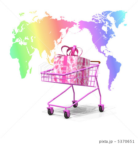 世界地図/プレゼントを買い物かごに入れる 世界地図/プレゼントを買い物かごに入れる 5370651