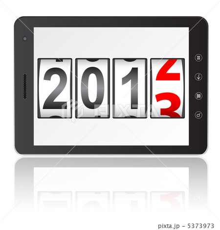 Tablet PC computer with 2013 New Year counter 5373973