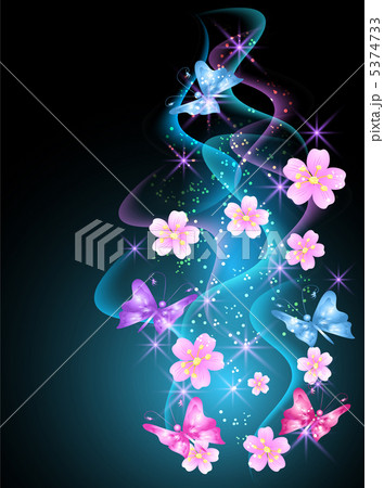 Glowing background with smoke 5374733