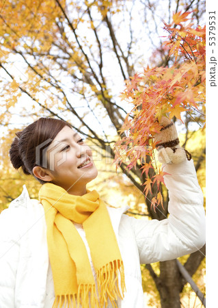紅葉を見る女性 紅葉を見る女性 5379531