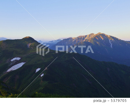 越中沢岳　薬師岳 5379705