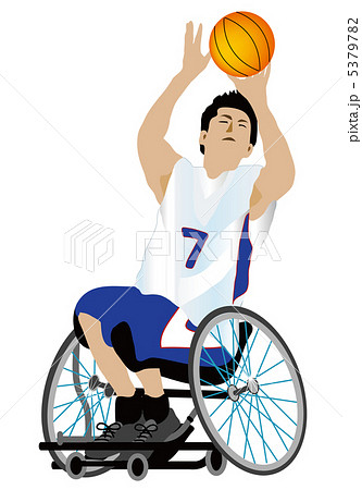 車椅子バスケットのイラスト素材
