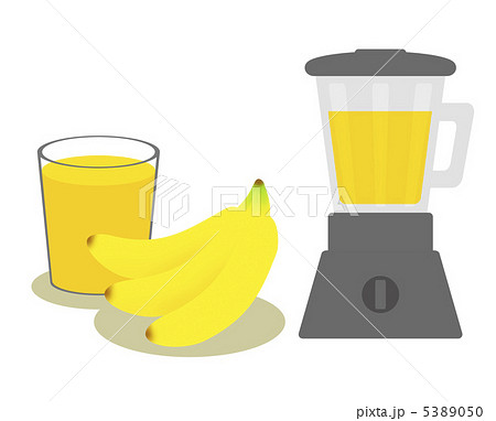 手作りバナナジュースのイラスト素材