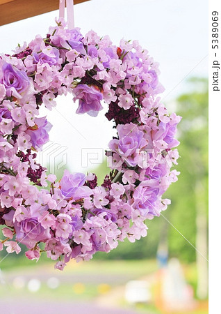 紫色のリース(造花) 紫色のリース(造花) 5389069