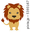 シンプルな正面を向いたライオン 5393167