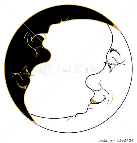 Duplex Moon Faceのイラスト素材 5393404 Pixta