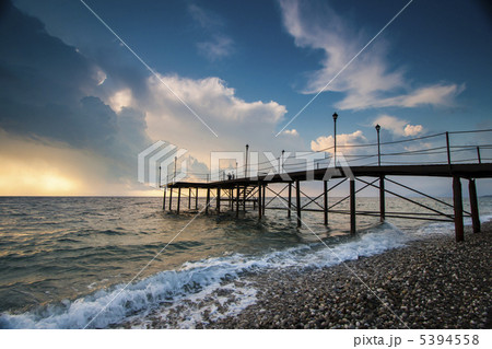 Sunset over pier Sunset over pier 5394558