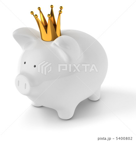 王冠をかぶったブタ貯金箱 5400802