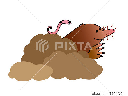 モグラのイラスト素材