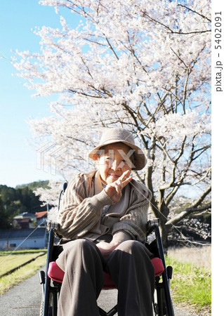 お婆ちゃんと桜 5402091