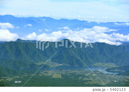 富士山頂からの河口湖 5402123