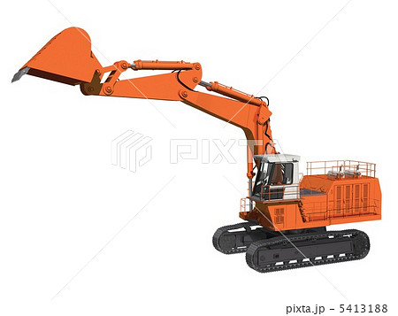パワーショベル2cのイラスト素材