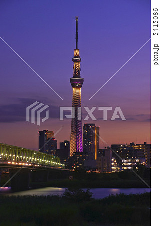 夕暮れの東京スカイツリー（雅・ライトアップ） 5415086