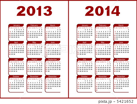 カレンダー2013 2014のイラスト素材 5421652 Pixta