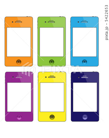 カラフルなスマートフォンセット 5422653