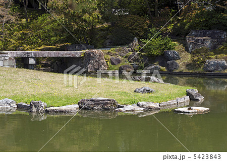 仙洞御所　南池の出島と土佐橋 5423843