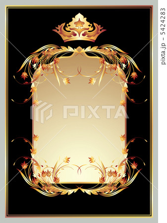 Luxurious golden ornament and crown Luxurious golden ornament and crown 5424283