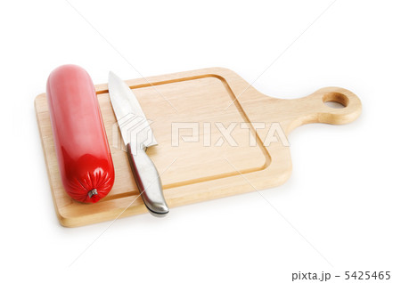 Smoked sausage isolated on the white background Smoked sausage isolated on the white background 5425465