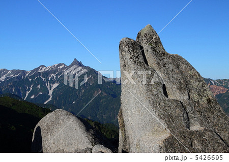 イルカ岩と槍ヶ岳 イルカ岩と槍ヶ岳 5426695