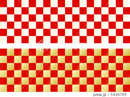 紅白チェックのイラスト素材 5426705 Pixta