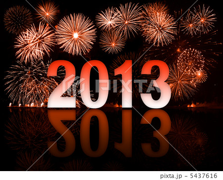 New year 2013 numbers with fireworks New year 2013 numbers with fireworks 5437616