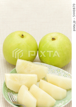 カットフルーツ 梨の写真素材