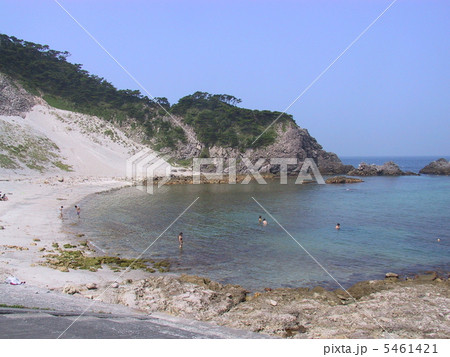 伊豆七島式根島真夏の中ノ浦海岸 5461421