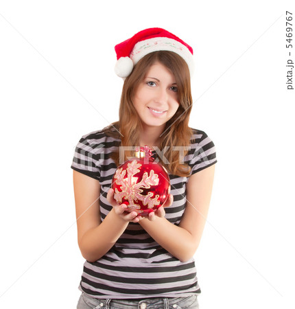girl in a Santa Claus hat girl in a Santa Claus hat 5469767