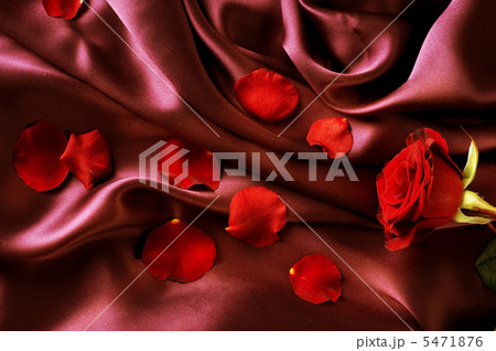 Red Silk And Rose Petals Red Silk And Rose Petals 5471876