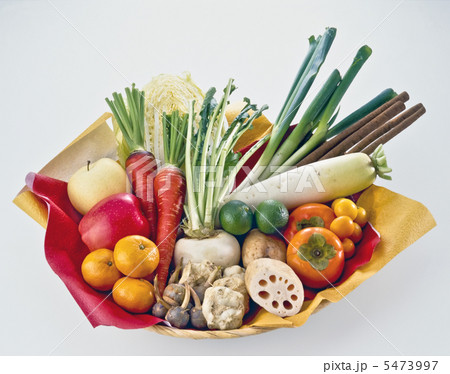 野菜果物集合　かご盛り 5473997