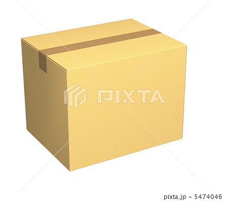 閉めた段ボール箱 コピースペースあり のイラスト素材