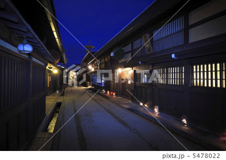 飛騨高山　夕景の街並み 5478022