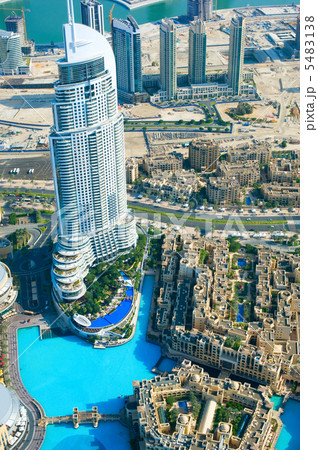 DUBAI, UAE. - NOVEMBER 29 : Dubai,the top view on Dubai from the DUBAI, UAE. - NOVEMBER 29 : Dubai,the top view on Dubai from the 5483138