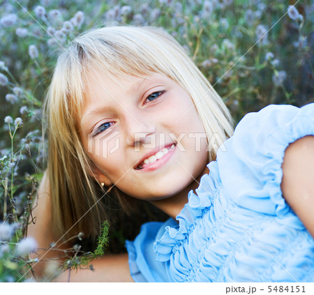 Beautiful Happy Little Girl Outdoor Beautiful Happy Little Girl Outdoor 5484151