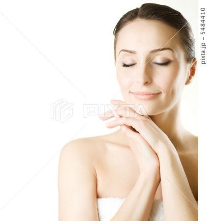 Beautiful Young Woman Over White Beautiful Young Woman Over White 5484410