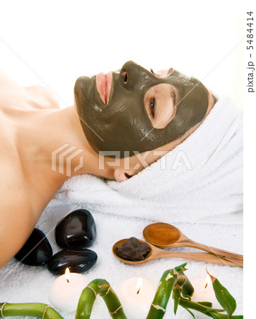 Spa. Mud Mask On The Face. Isolated On White 5484414