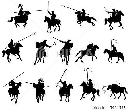 Vector horsemen set 5491533