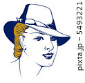 retro girl portrait in hat 5493221