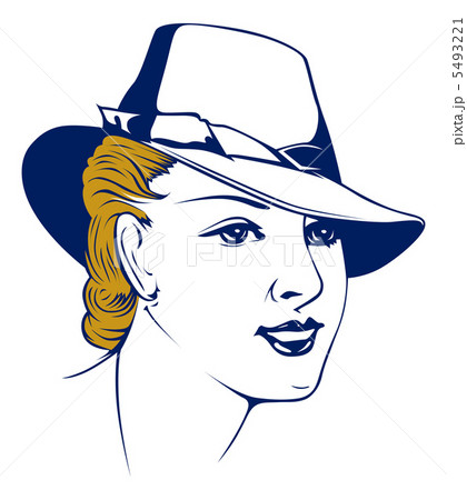 retro girl portrait in hat retro girl portrait in hat 5493221