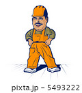 Cartoon builder worker man 5493222