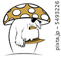 evil cartoon mushroom with sunglasses and knife 5493226