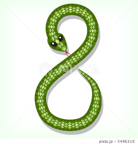 Snake font. Digit 8 Snake font. Digit 8 5496319