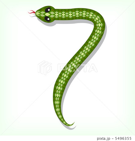 Snake font. Digit 7 5496355